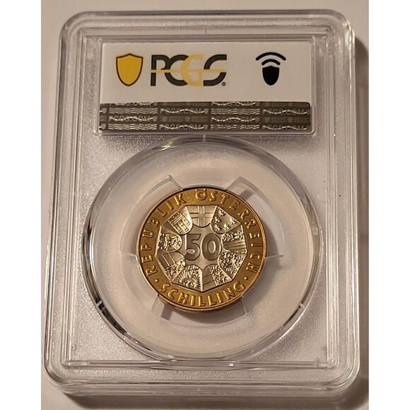 Austria 1997 50 Schilling Wiener Secession 100th Anniversary MS69 PCGS - Picture 2 of 4